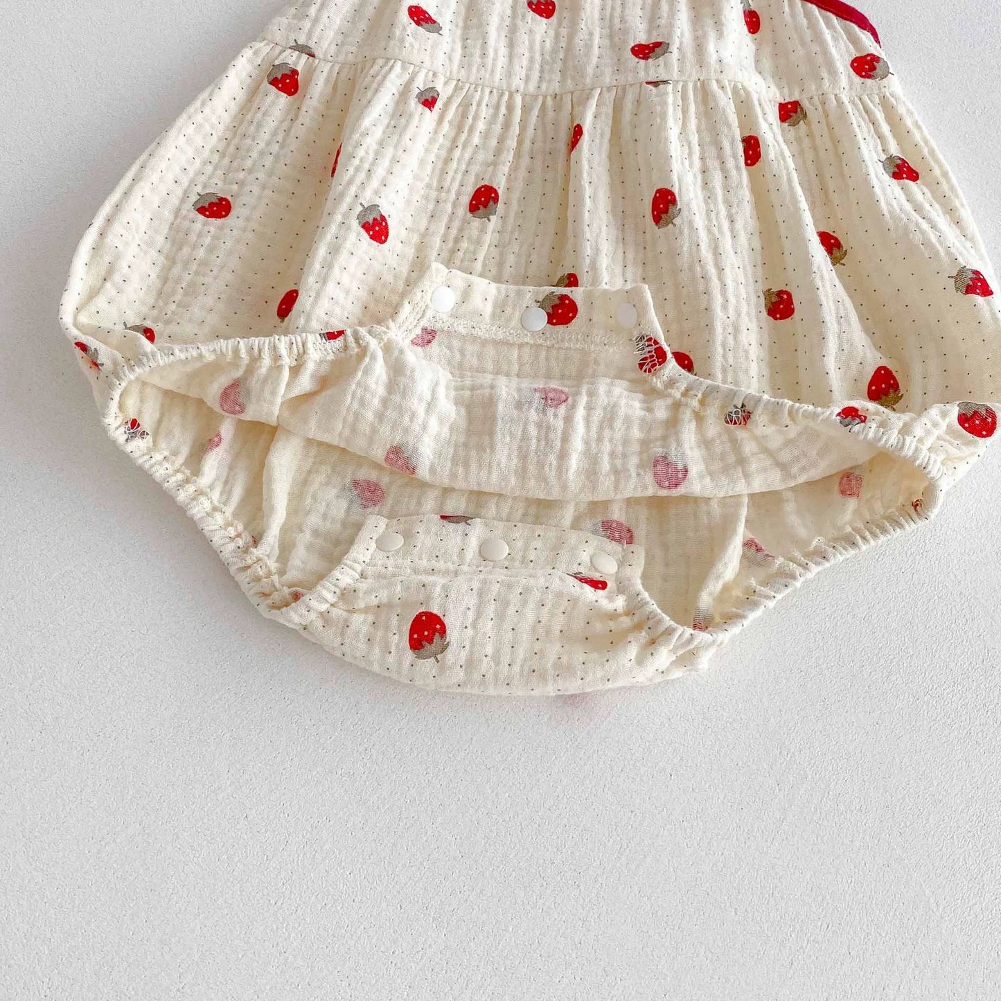 Summer Arrival Baby Girls Cute Sleevelesss Fruits Pattern Onesies