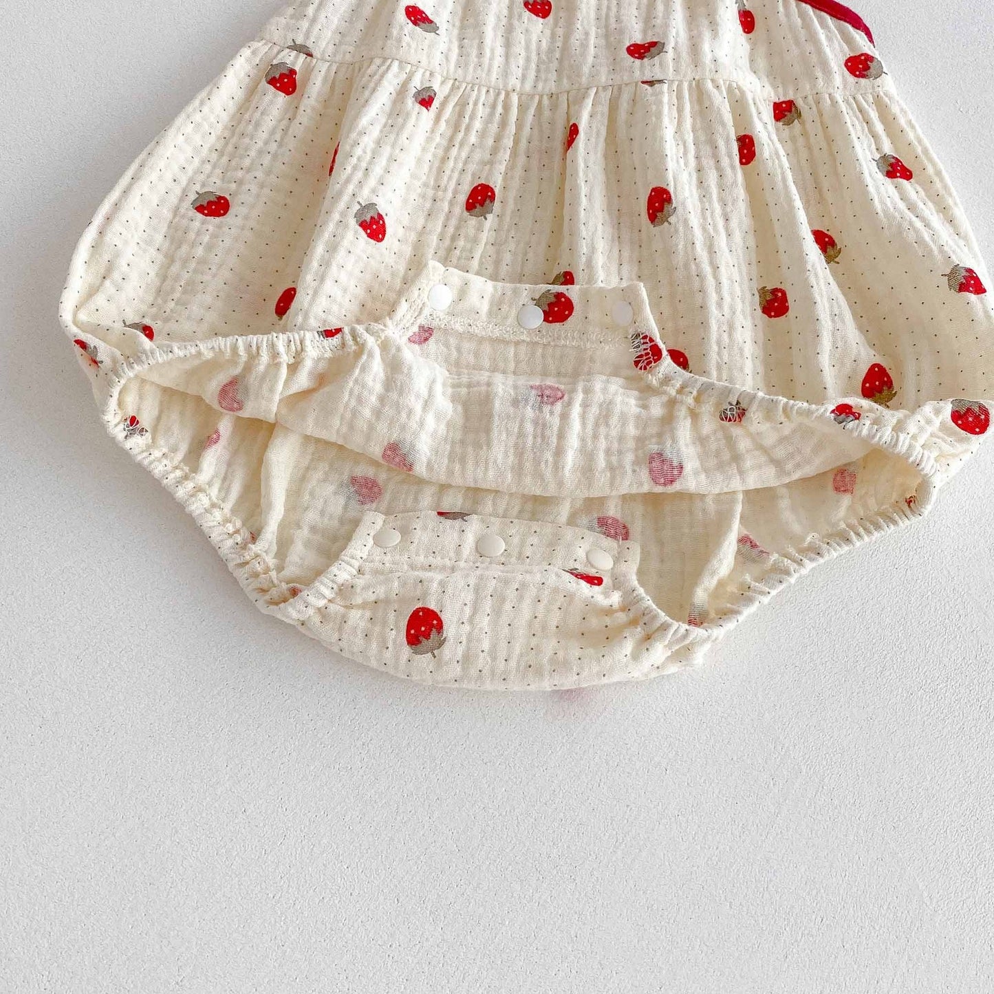 Summer Arrival Baby Girls Cute Sleevelesss Fruits Pattern Onesies