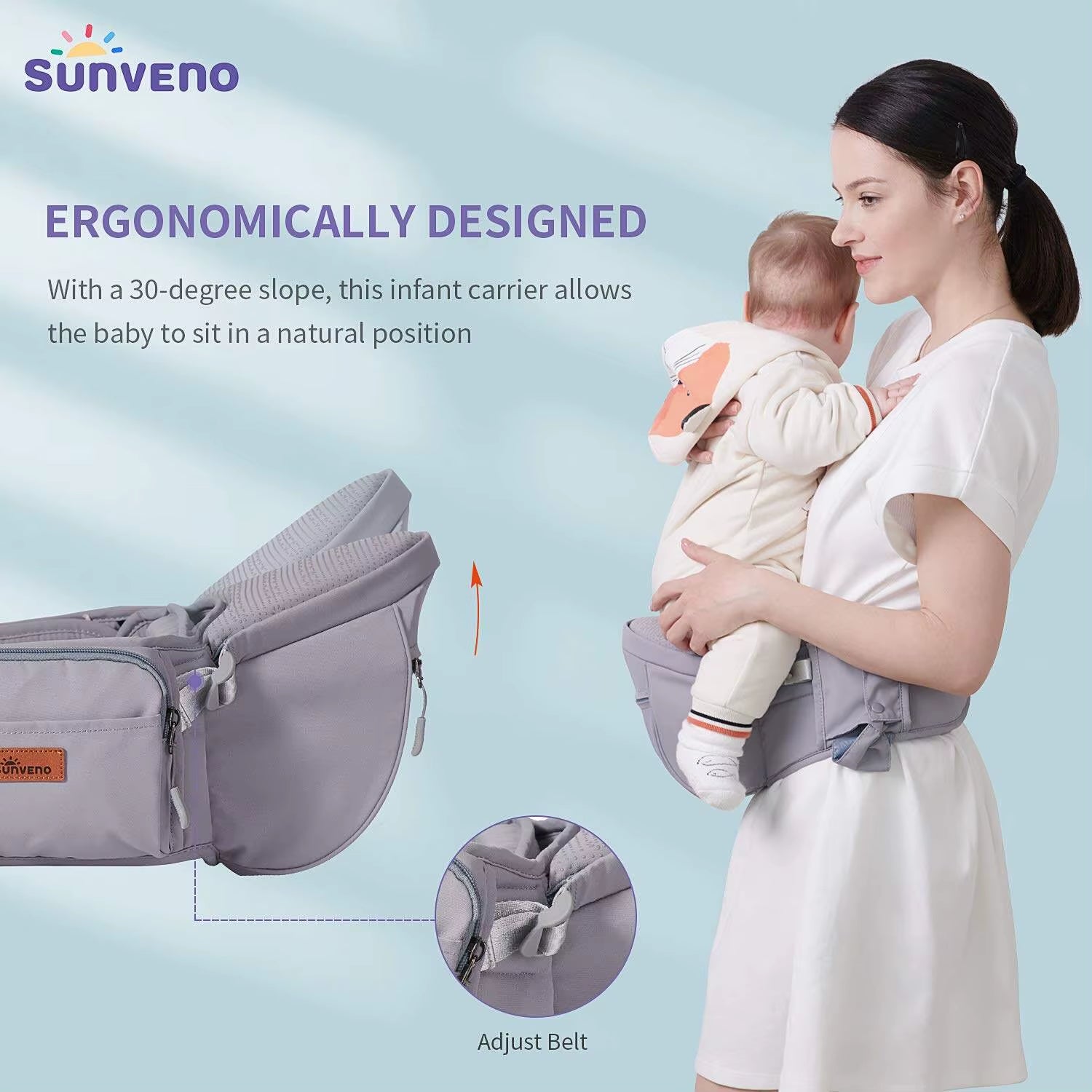 Convinient Ergonomic Baby Carrier Infant Hip Seat Toddler Waist Seat Stool Carrier Baby Carrier Adjustable Comfortable