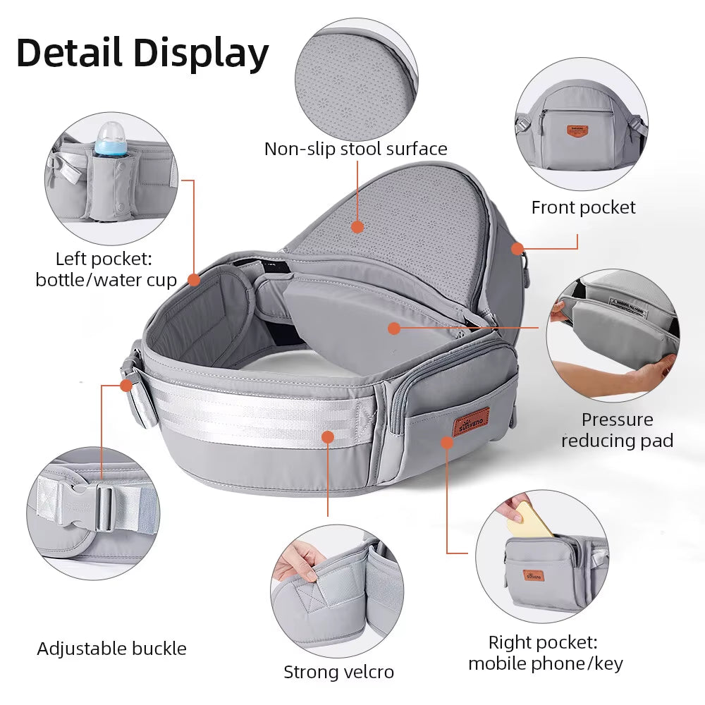 Convinient Ergonomic Baby Carrier Infant Hip Seat Toddler Waist Seat Stool Carrier Baby Carrier Adjustable Comfortable