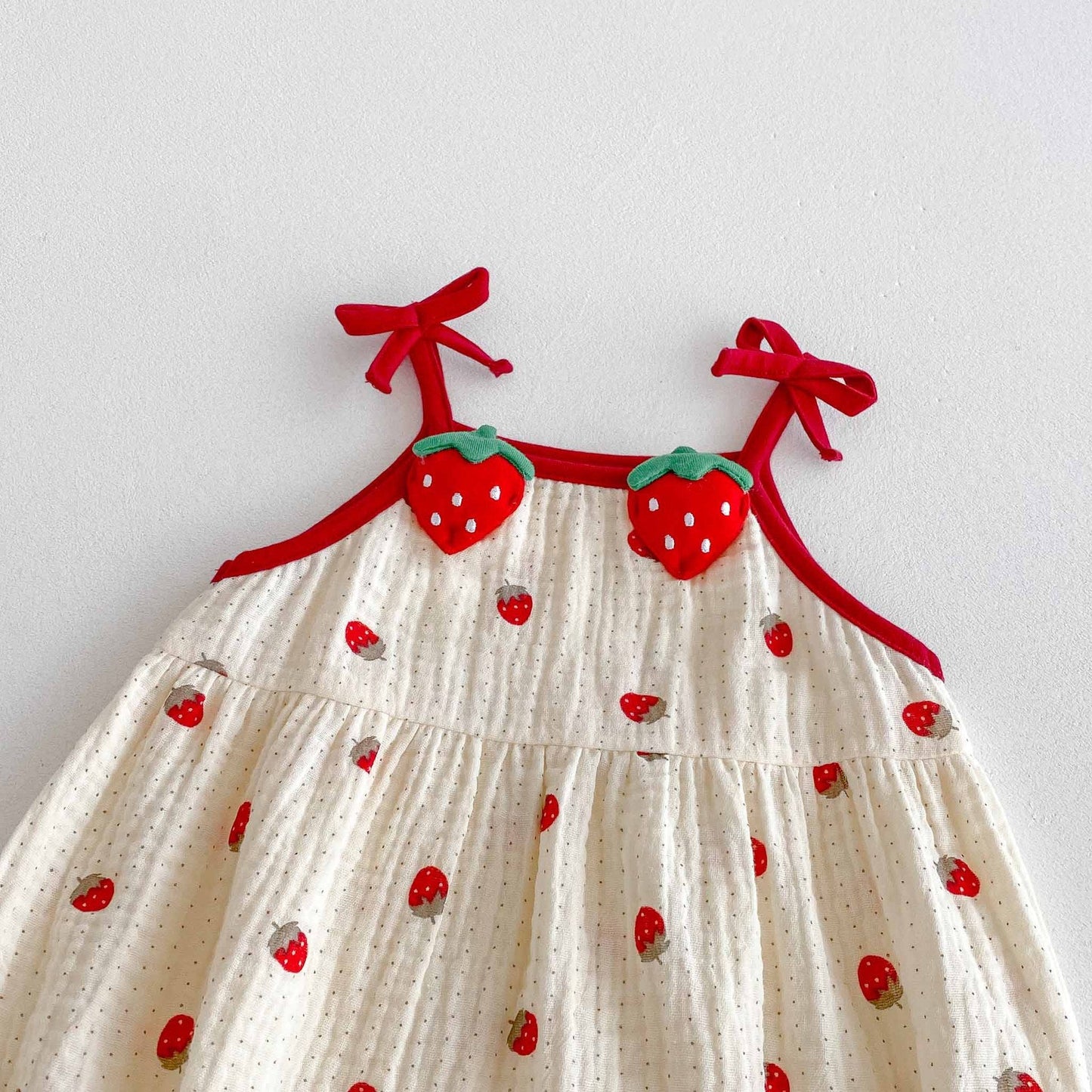 Summer Arrival Baby Girls Cute Sleevelesss Fruits Pattern Onesies