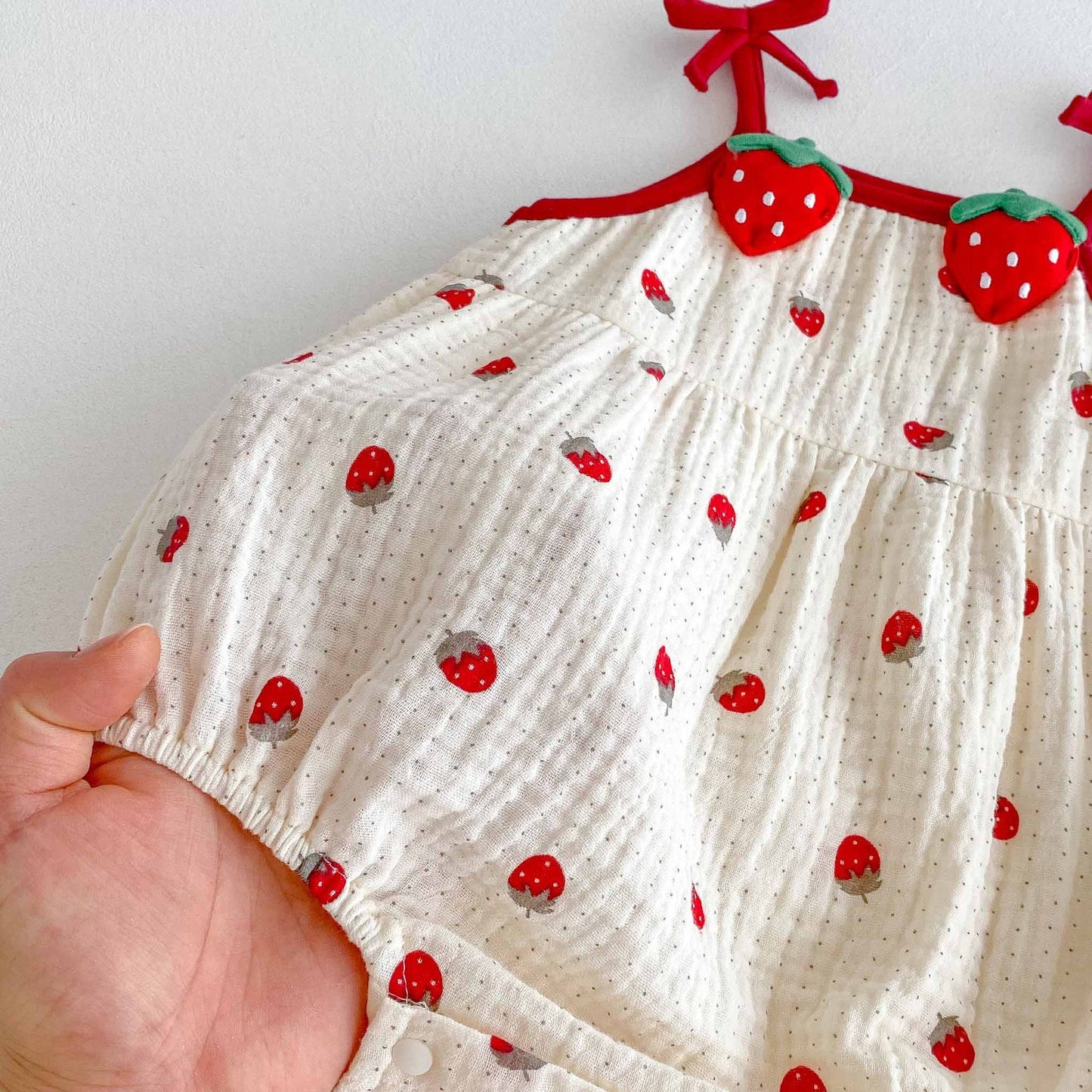 Summer Arrival Baby Girls Cute Sleevelesss Fruits Pattern Onesies